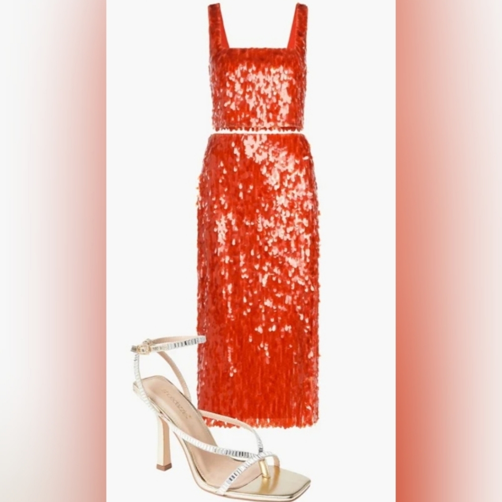 NWT SHOEDAZZLE Sequin Top & Skirt Set